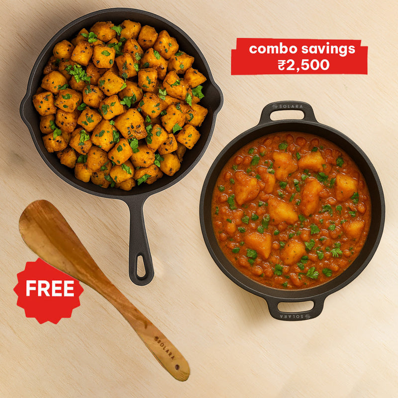 CrownStone Combo : Kadai 10' + Fry Pan 10'