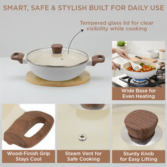 Vinod Ceravit Deep Kadai - Washed Stone