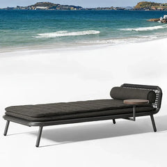 Lalo Outdoor Swimming Poolside Lounger (GREY) Braided & Rope