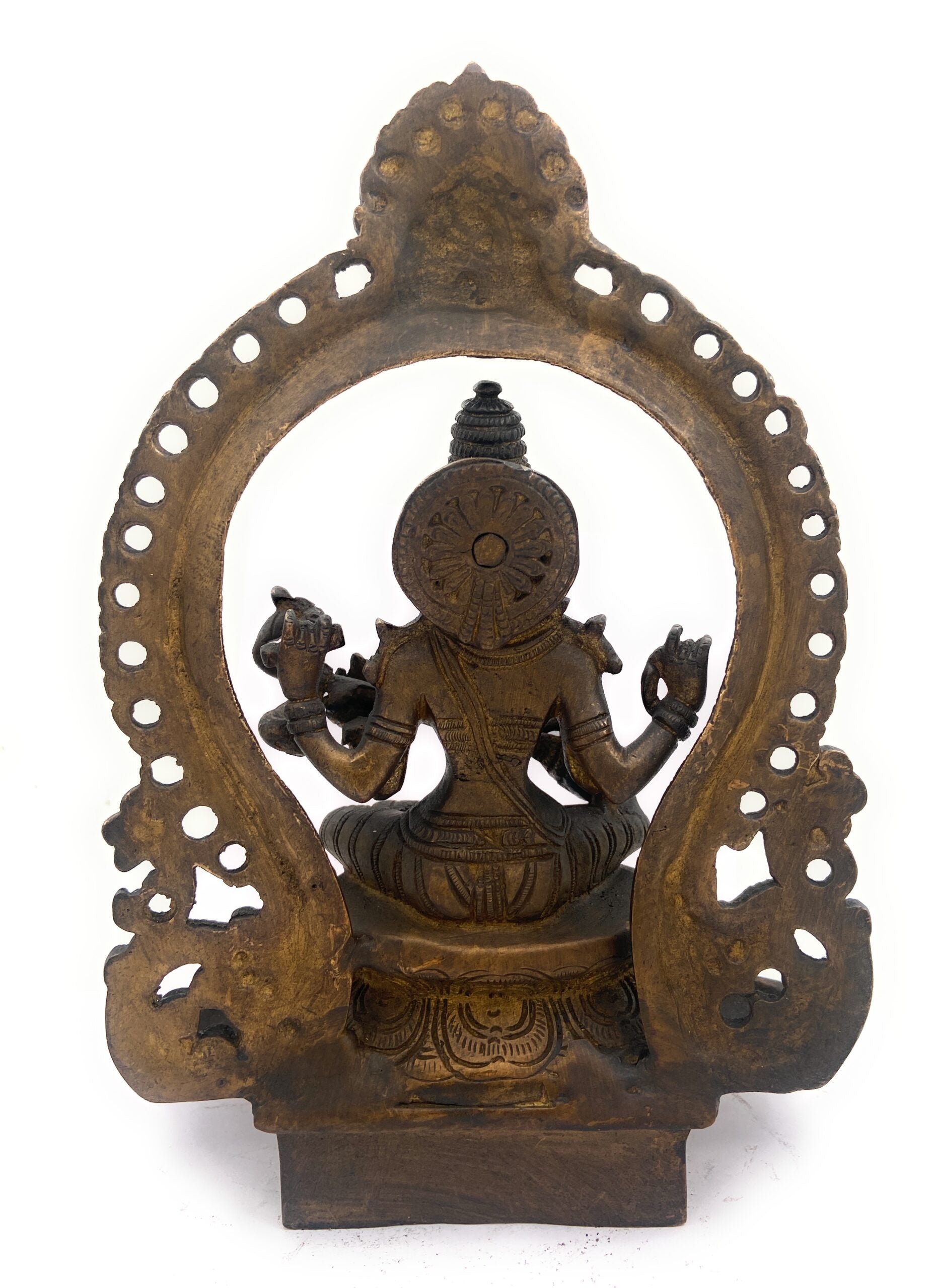 Bhunes Brass Goddess Saraswati Idol, Sarasvati Murti, Vidya Devi, Saraswathi Vigraha For Puja And Home Decor,Gold, 11 Inch, 1 Piece