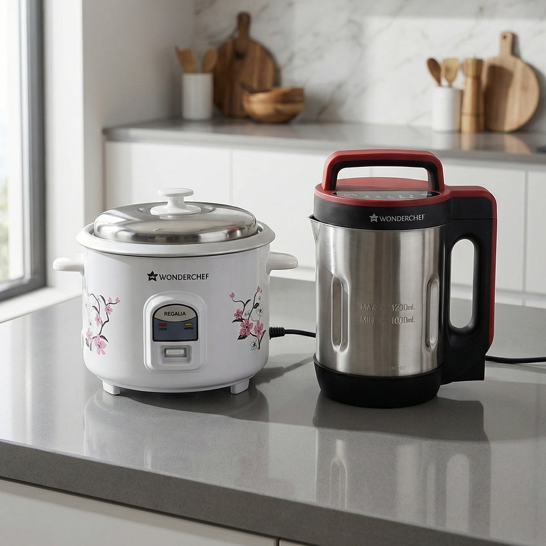 Kitchen Convenience Pack | Regalia Electric Rice Cooker, NEO Automatic Soup Maker