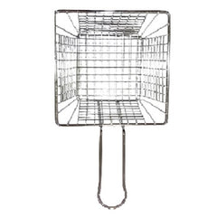 Mini Chip Baskets Chrome Square Shape Chips Fryer Basket Kitchen Restaurant Frying Food-1