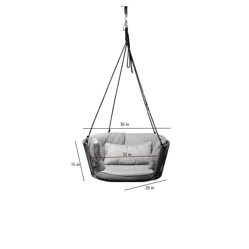 Nico Single Seater Hanging Swing Without Stand For Balcony , Garden Swing (Dark Brown )