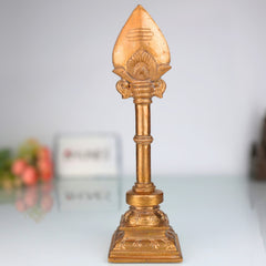 Panchaloha Bronze Murugan Vel, Divine Shakti Vel, Subramanya Vel, Kumara Vel, Velayutha Spear for Pooja, Abhishekam & Temple Decor, Gold, 12.5 Inch, 1 Piece