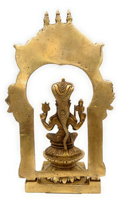 Brass Mariamman Idol, Handcrafted Mariyamma Vigraham, Samayapuram Muthu Mariamman Statue, Renuka Yellamma Devi Murti,Gold, 12 Inch, 1 Piece