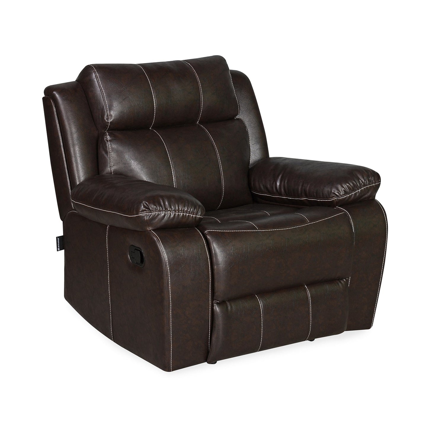 Nilkamal Commander 1 Seater PVC Recliner Sofa (Brown)