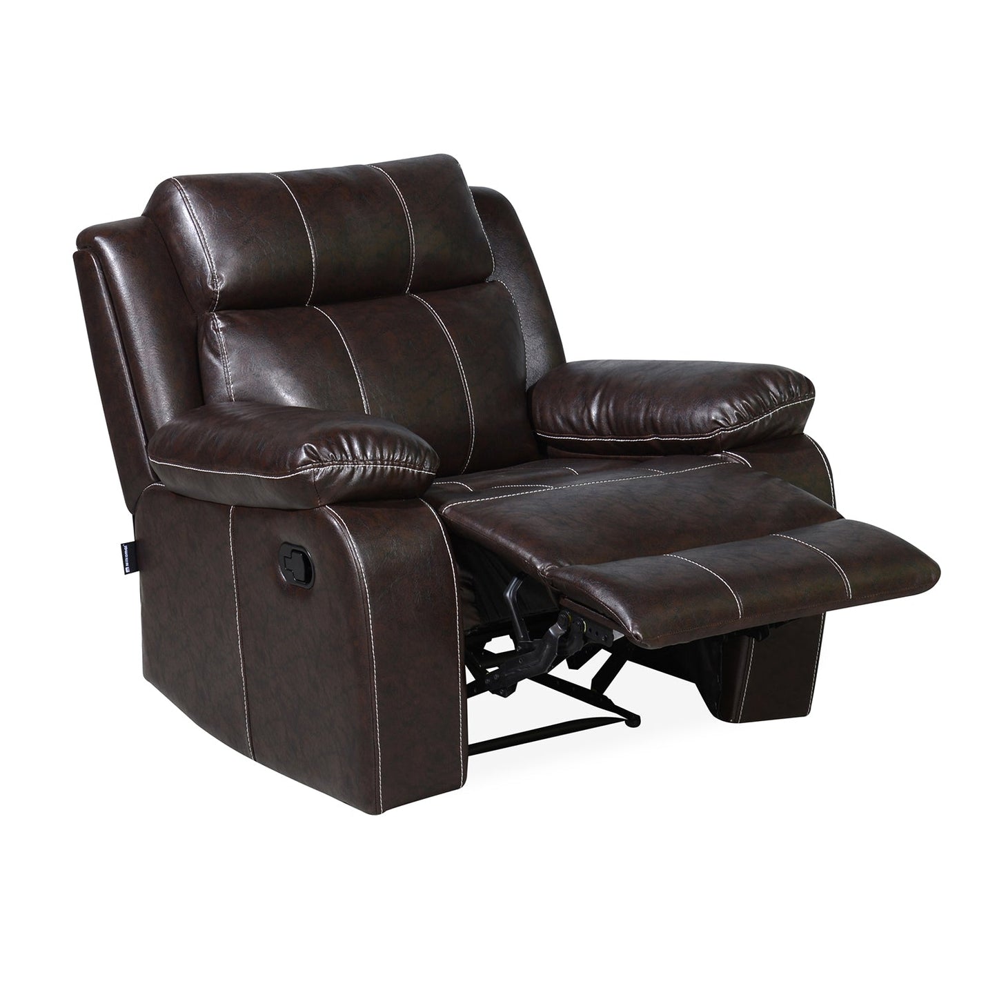 Nilkamal Commander 1 Seater PVC Recliner Sofa (Brown)