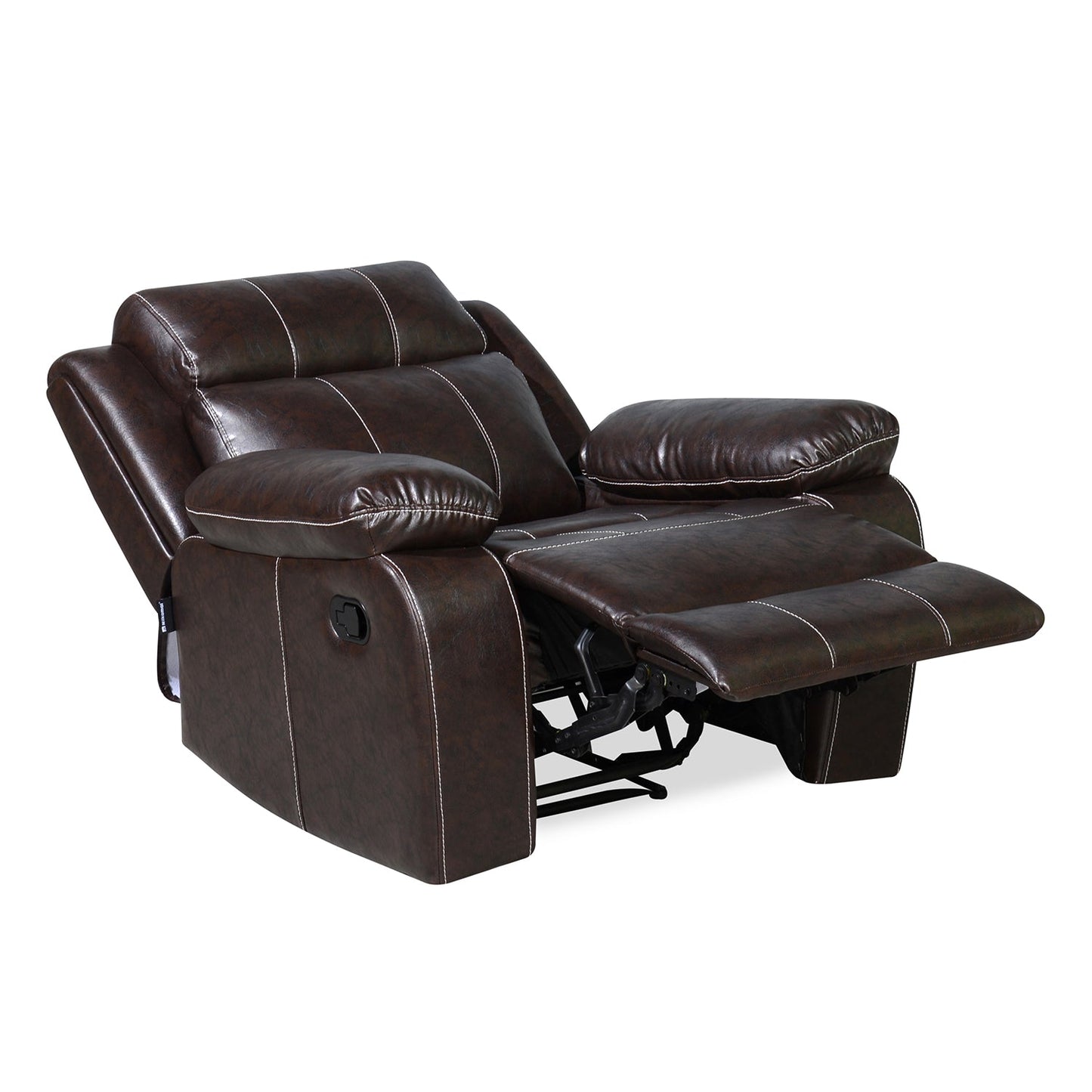 Nilkamal Commander 1 Seater PVC Recliner Sofa (Brown)