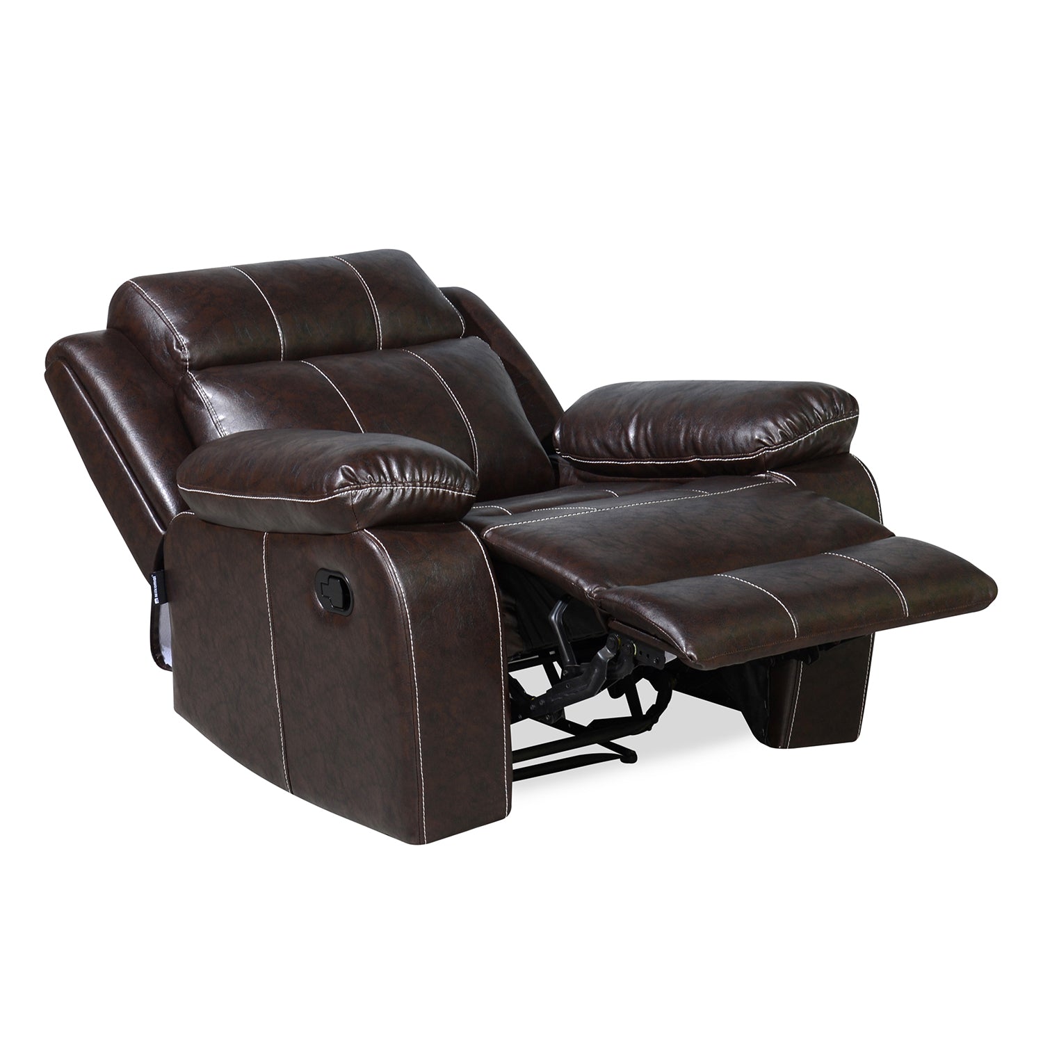 Nilkamal Commander 1 Seater PVC Recliner Sofa (Brown)