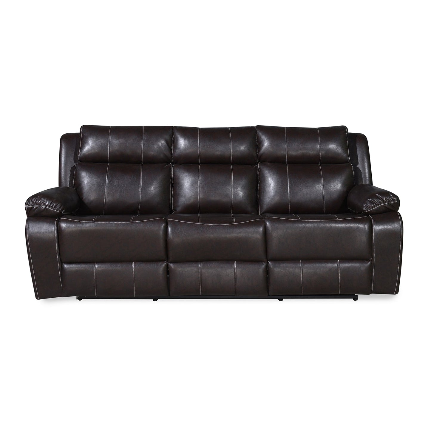Nilkamal Commander 3 Seater PVC Recliner Sofa (Brown)
