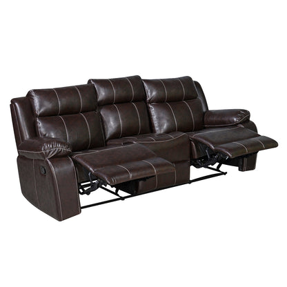 Nilkamal Commander 3 Seater PVC Recliner Sofa (Brown)