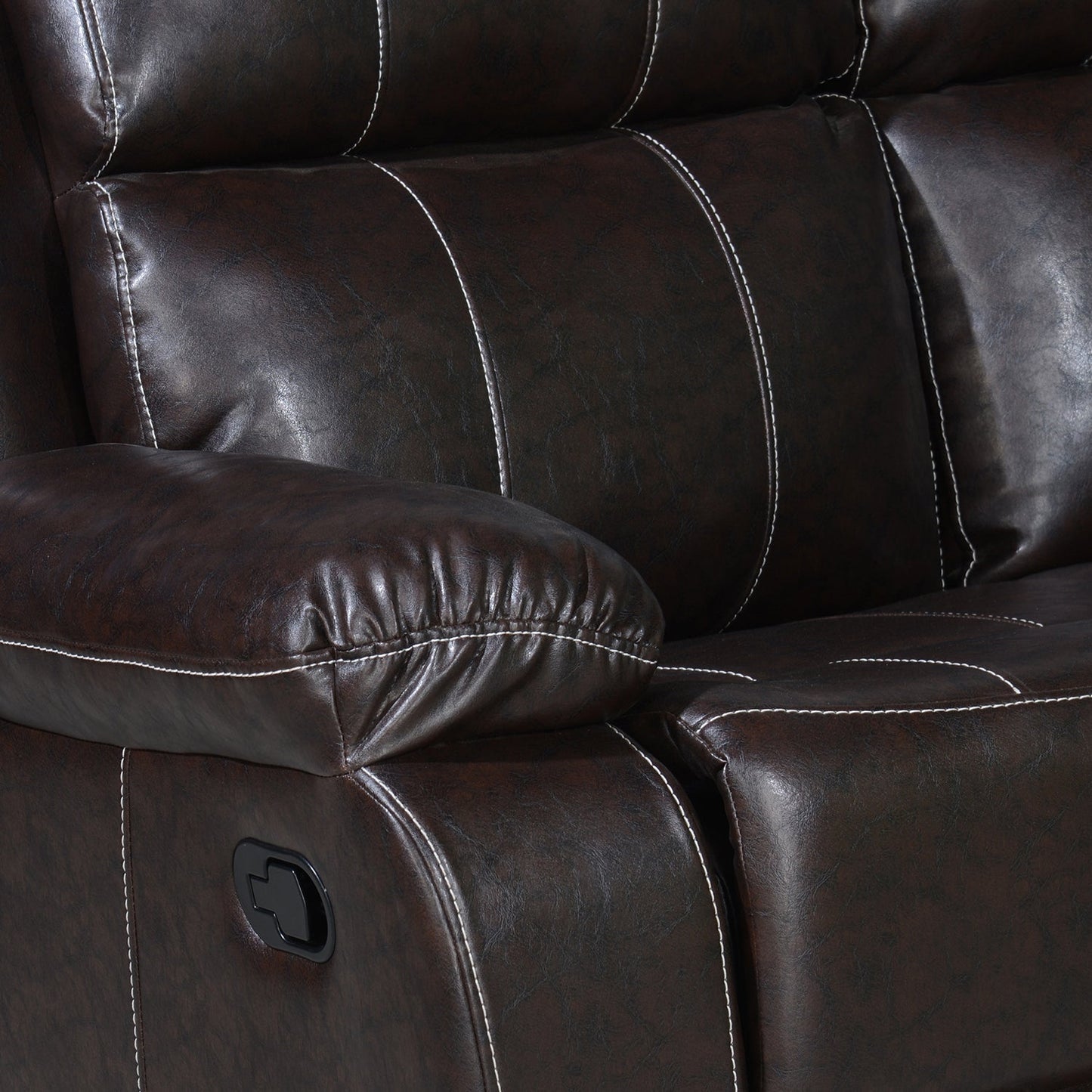 Nilkamal Commander 3 Seater PVC Recliner Sofa (Brown)