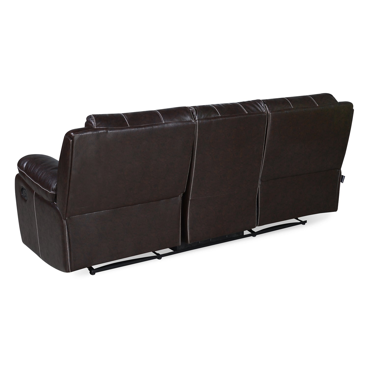 Nilkamal Commander 3 Seater PVC Recliner Sofa (Brown)