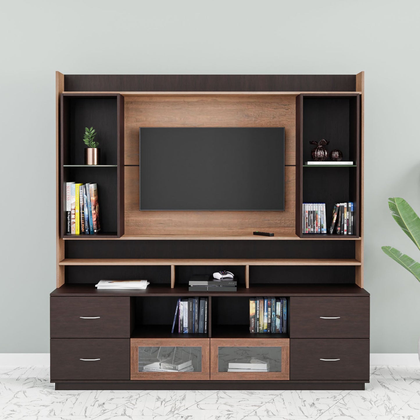 Nilkamal Leron Wall Unit (Walnut)