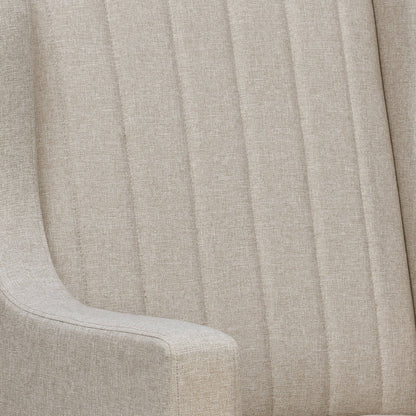 Nilkamal Leroy Fabric Upholstered Wingback Arm Chair (Beige)