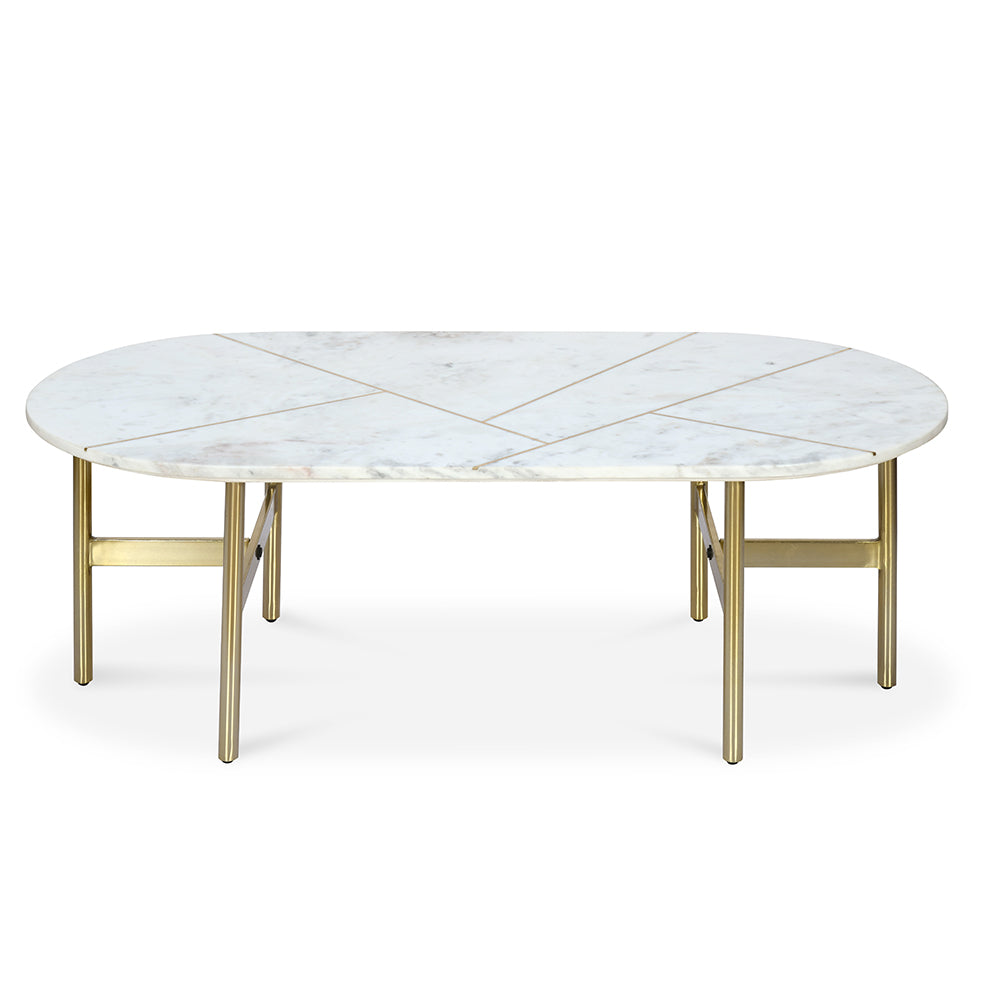 Nilkamal Nowles Marble Coffee Table (White)