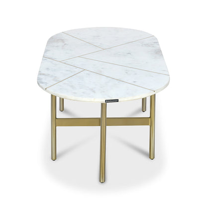 Nilkamal Nowles Marble Coffee Table (White)