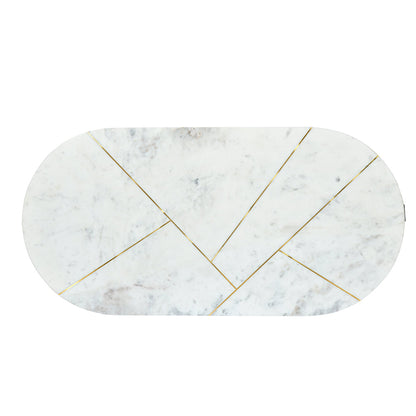Nilkamal Nowles Marble Coffee Table (White)