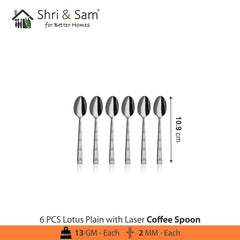 Stainless Steel Cutlery with Laser Lotus Plain