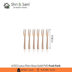 Stainless Steel Cutlery with Rose Gold PVD Coating Lotus Plain