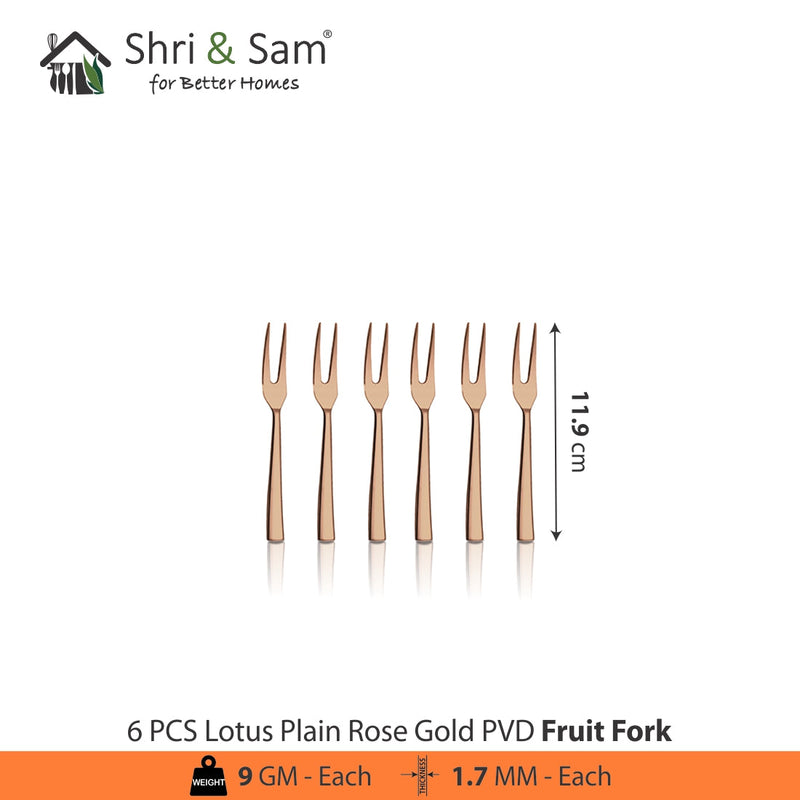 Stainless Steel Cutlery with Rose Gold PVD Coating Lotus Plain