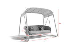 Wegg Double Seater Hanging Swing With Stand For Balcony , Garden Swing (Dark Grey)