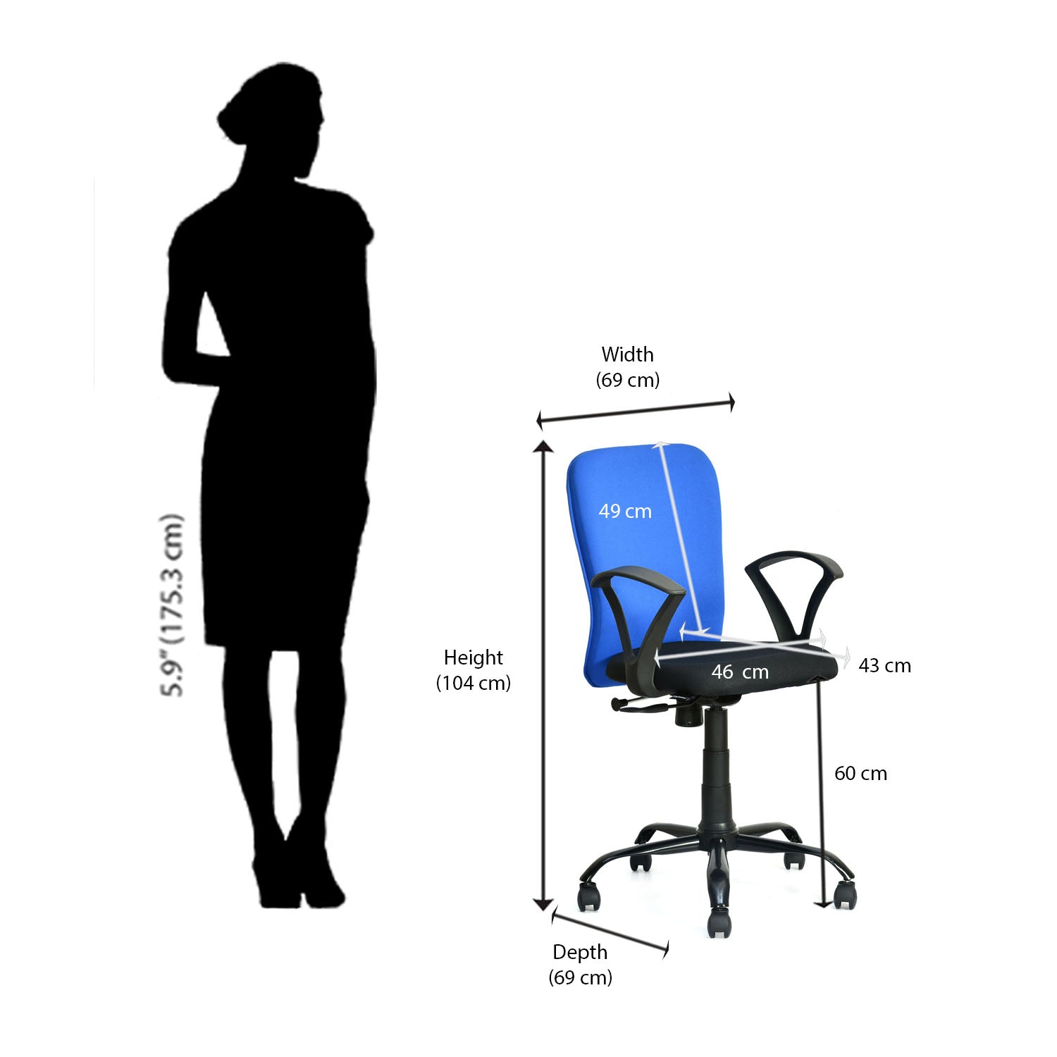 Nilkamal Lusaka Mid Back Office Chair