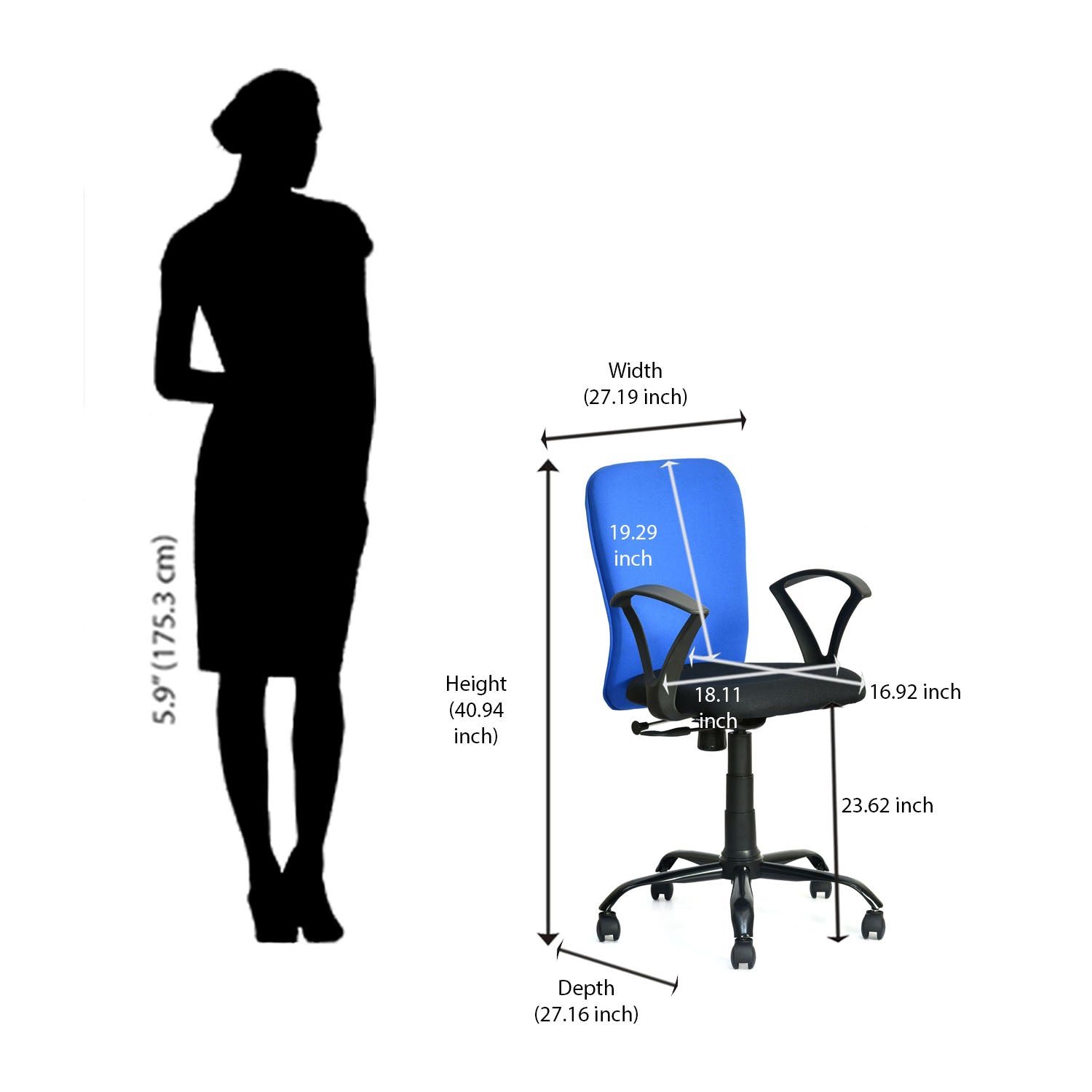 Nilkamal Lusaka Mid Back Office Chair