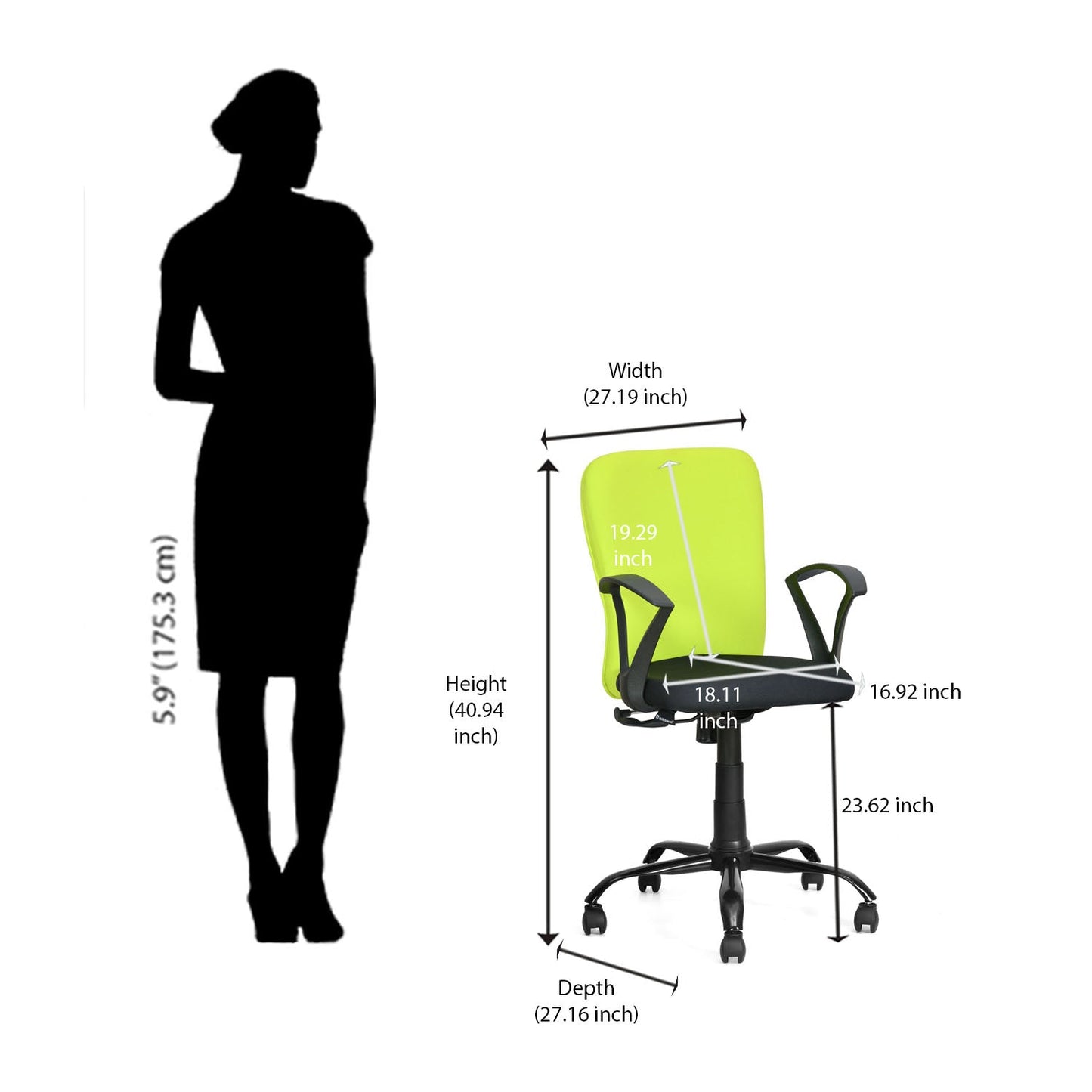 Nilkamal Lusaka Mid Back Office Chair