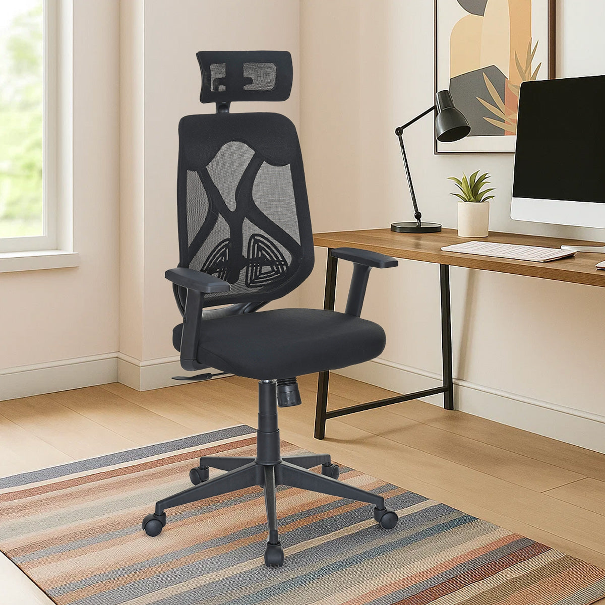 Nilkamal Verona High Back Office Chair (Black)