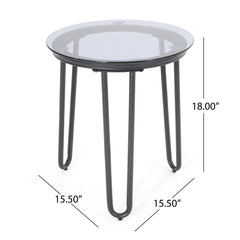 Scat Outdoor Patio Seating Set 2 Chairs and 1 Table Set (Grey) Braided & Rope