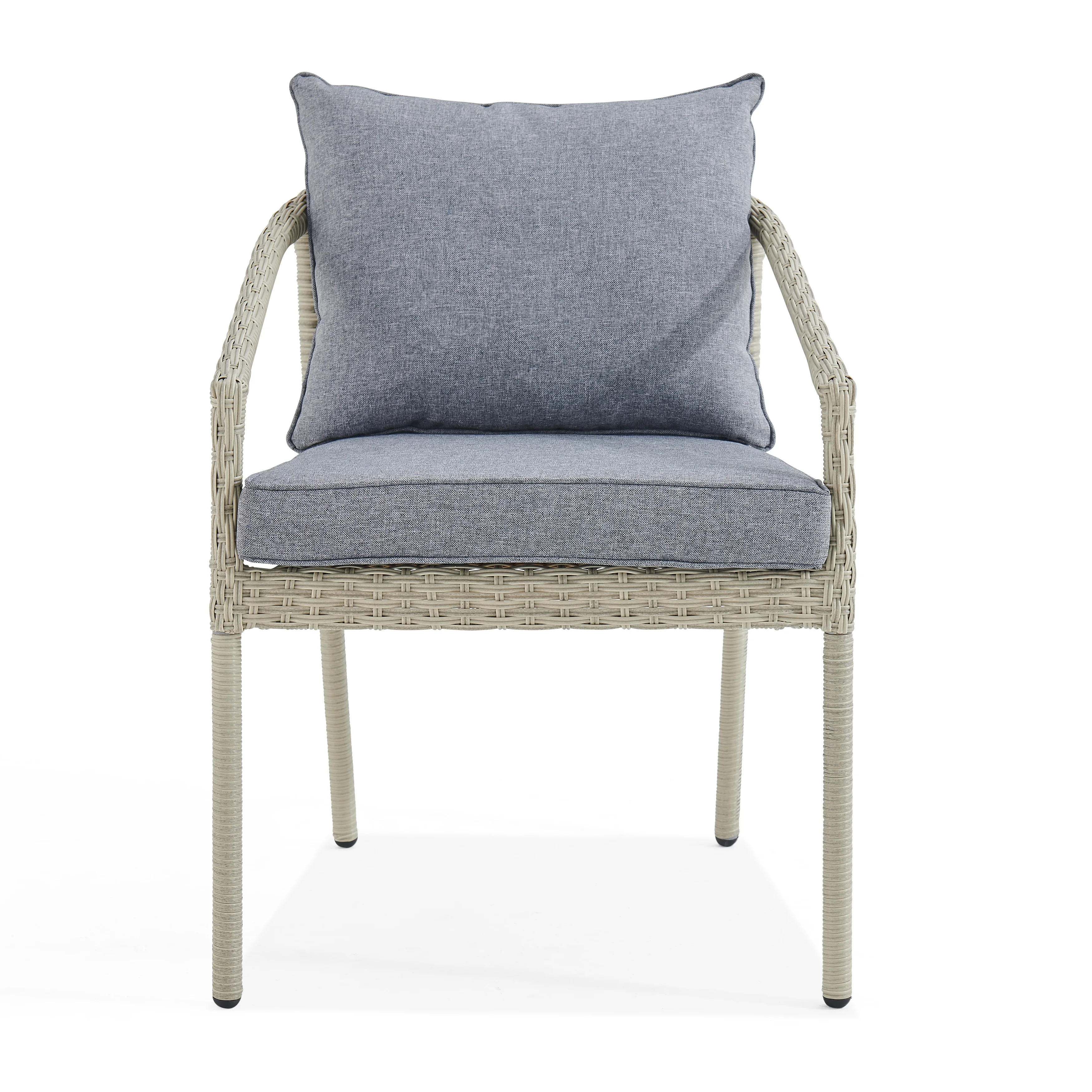 Coven Outdoor Garden Balcony Sofa Set 2 Seater, 2 Single seater and 1 Center Table Set (Cream)