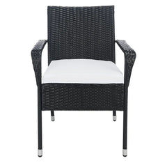 Yurick Outdoor Patio Seating Set 4 Chairs and 1 Table Set (Black)