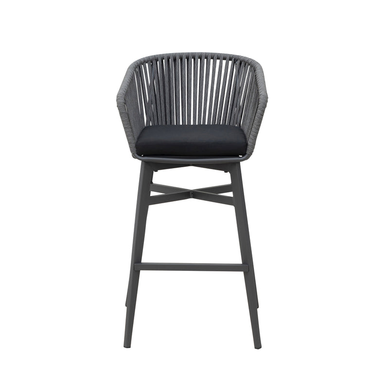 Teobaldo Outdoor Bar Chair 1 Garden Patio Bar stool For Balcony  Chair (Dark Grey)