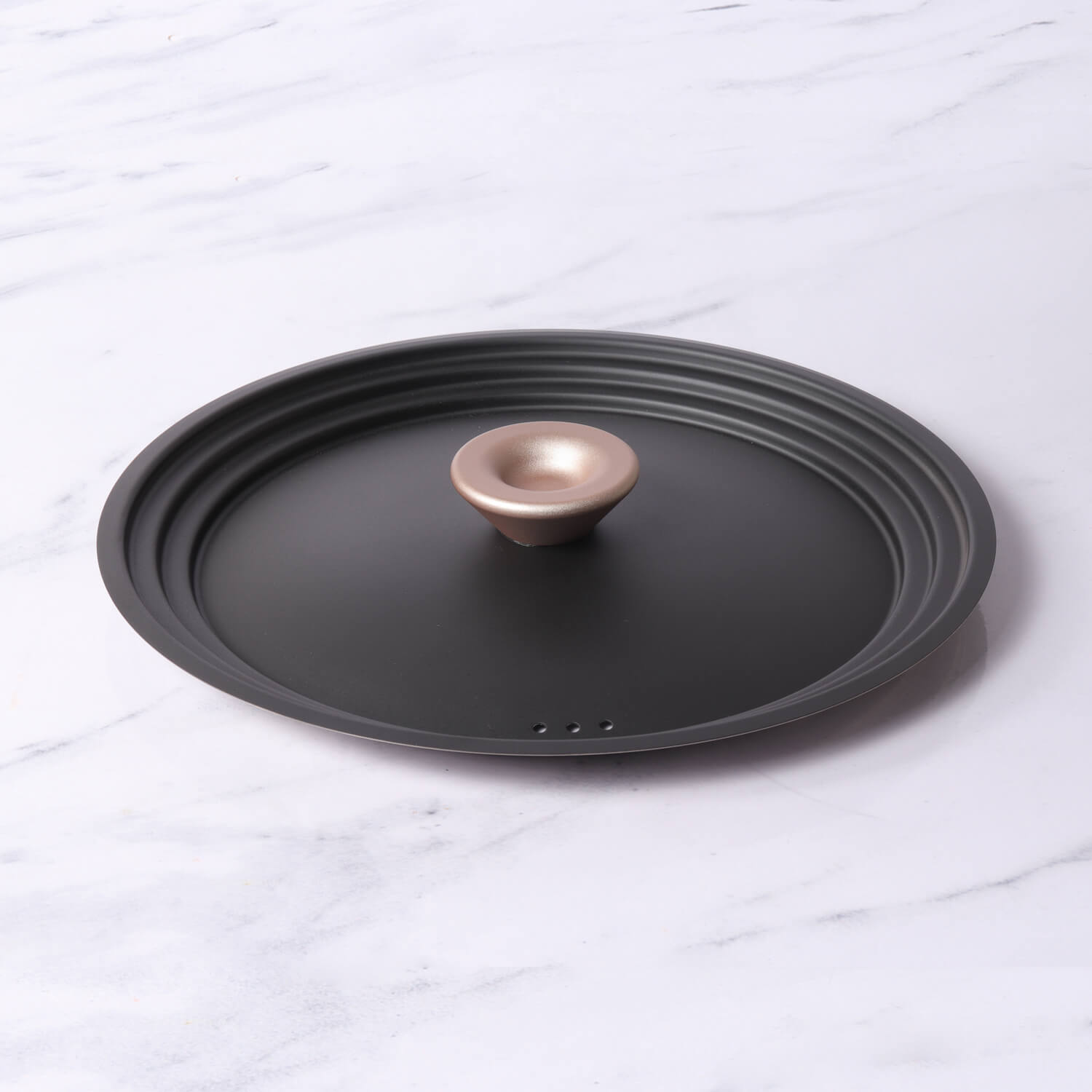 Meyer Accent Series Stainless Steel Universal Lid, Large, 28cm, Matte Black