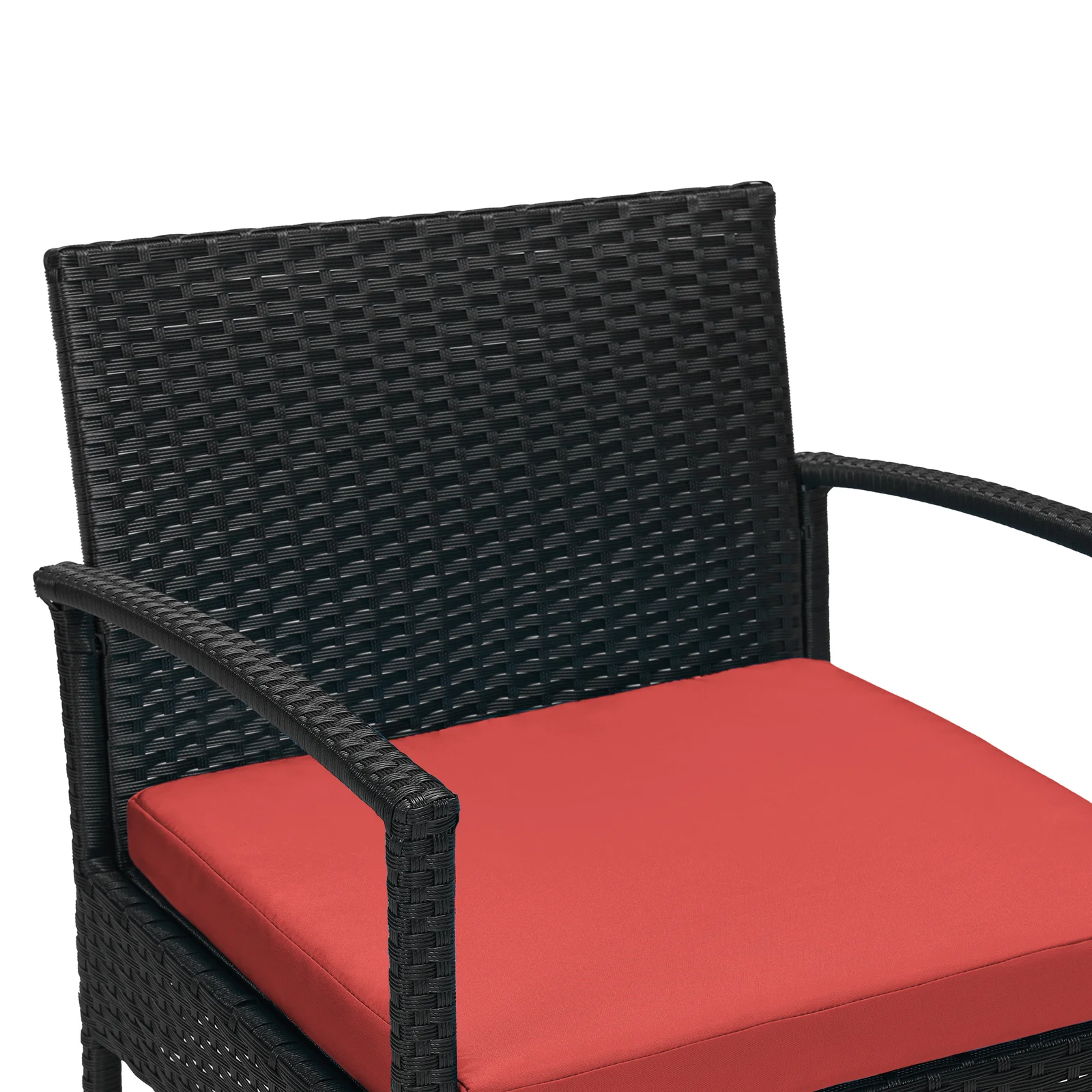 Pronto Outdoor Patio Seating Set 2 Chairs and 1 Table Set (Brown + Red)