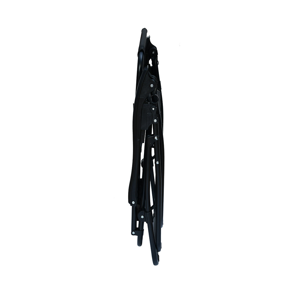 Nilkamal Lisle Foldable Easy Chairs + Table Set (Black)