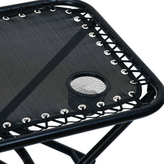 Nilkamal Lisle Foldable Easy Chairs + Table Set (Black)