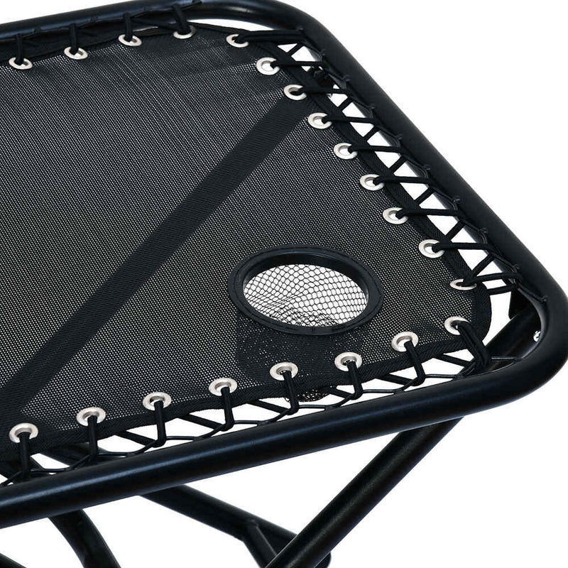 Nilkamal Lisle Foldable Easy Chairs + Table Set (Black)