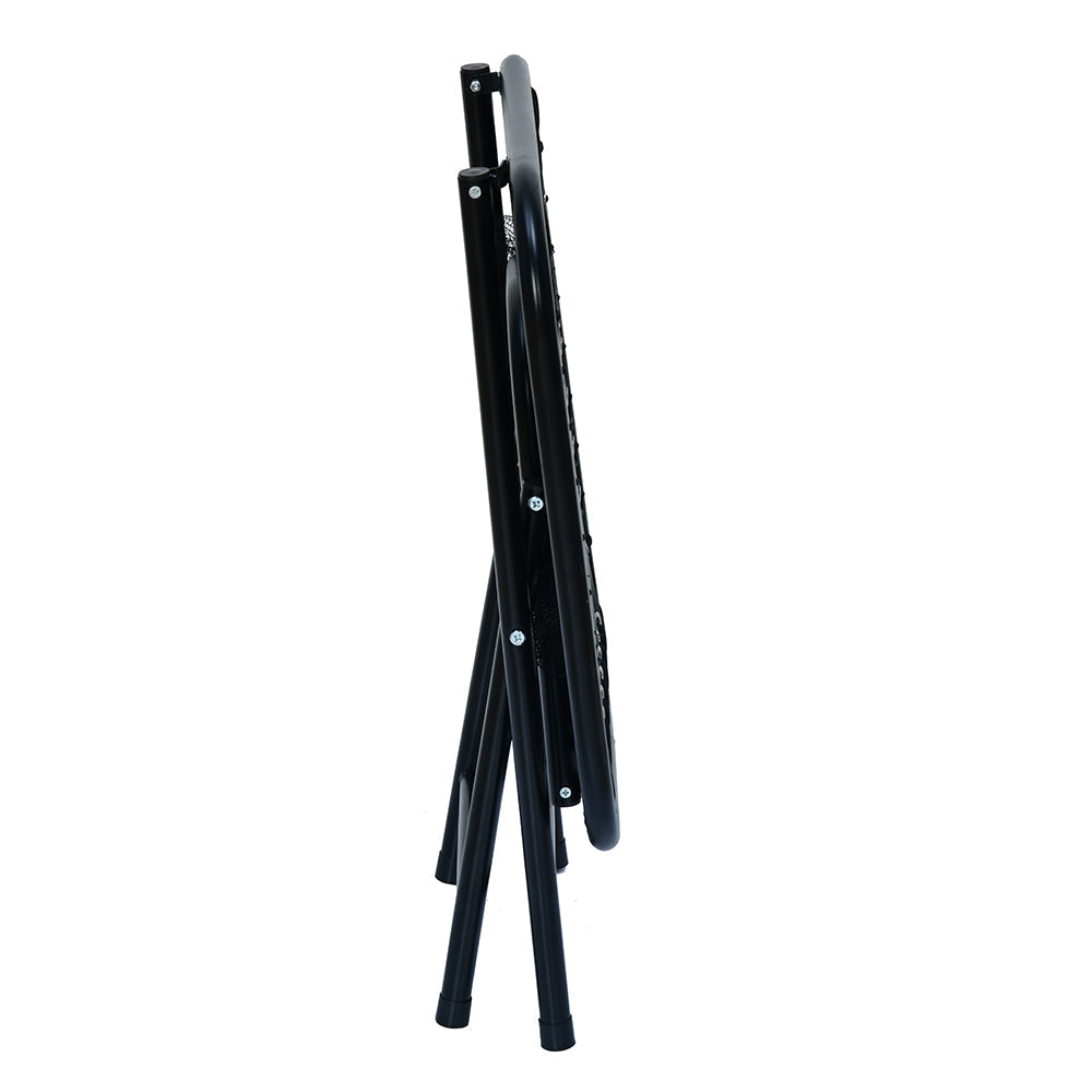 Nilkamal Lisle Foldable Easy Chairs + Table Set (Black)