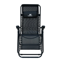 Nilkamal Lisle Foldable Easy Chairs + Table Set (Black)