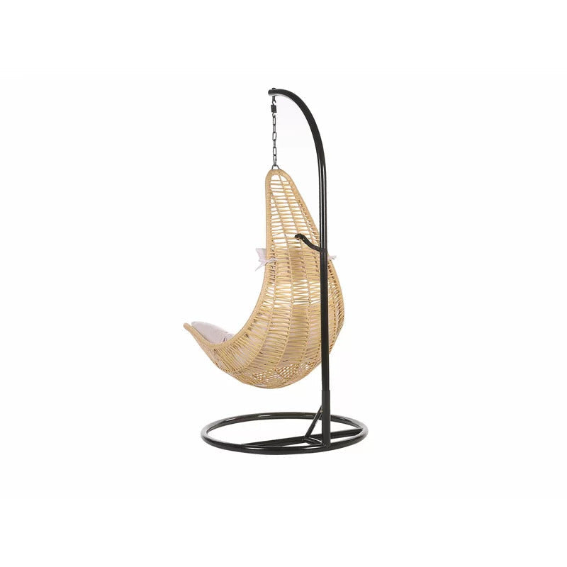 Leonzio Single Seater Hanging Swing With Stand For Balcony , Garden Swing (Gold)
