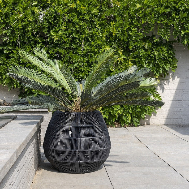 Zende Outdoor Planters For Garden , Balcony (Black) Braided & Rope