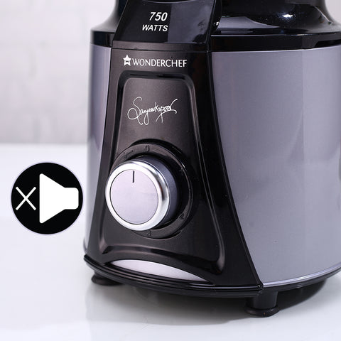 Galaxy Mixer Grinder 750W 100% Copper Motor, 4 Stainless Steel Jars, Black & Grey, 5 Years Warranty