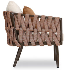 tya Kisele Outdoor Sofa Set 2 Seater, 2 Single seater and 1 Center Table (Brown) Braided & Rope