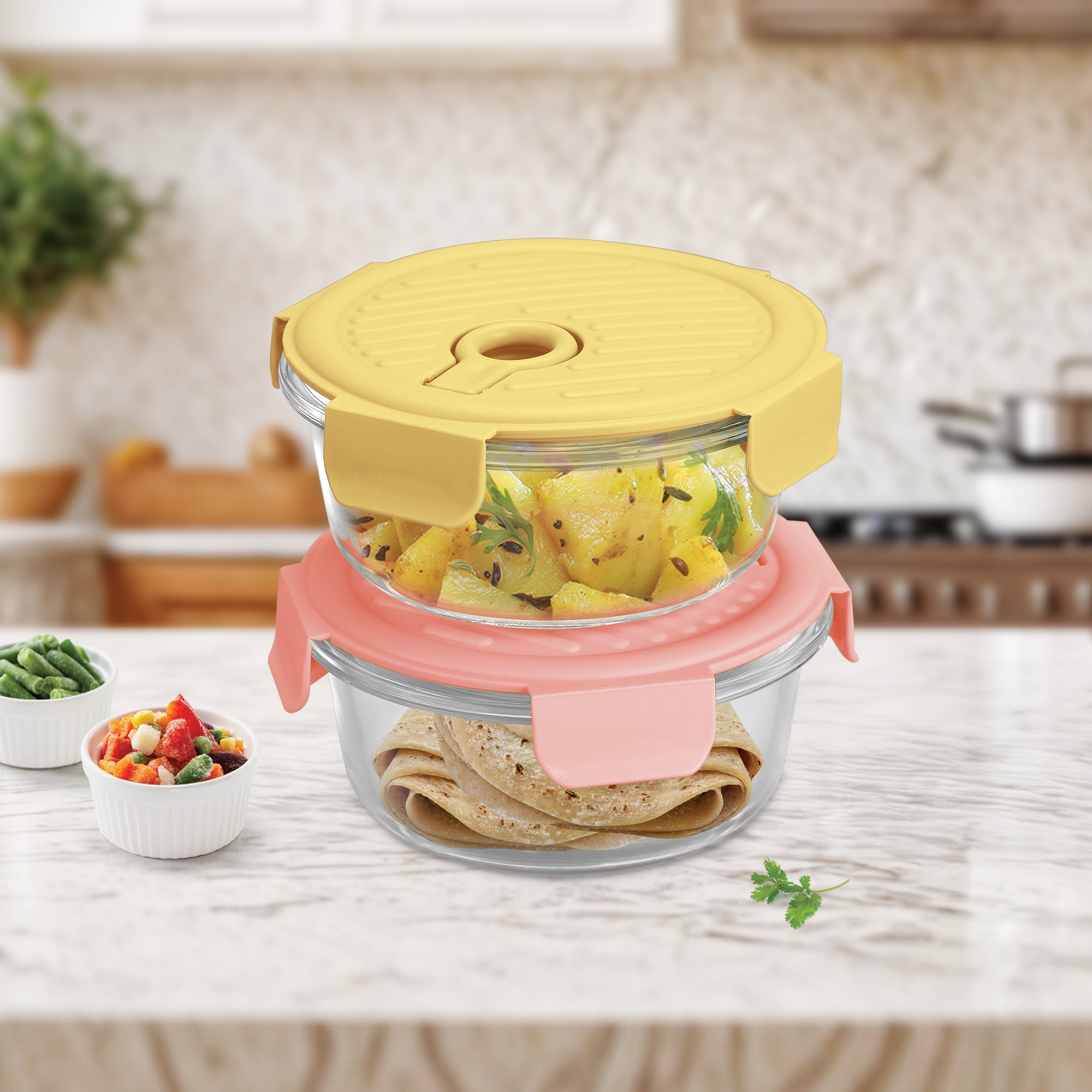 Lumino Fresh Round Containers (Treo by Milton)