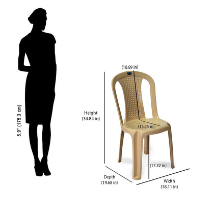 Nilkamal CHR4002 Plastic Armless Chair