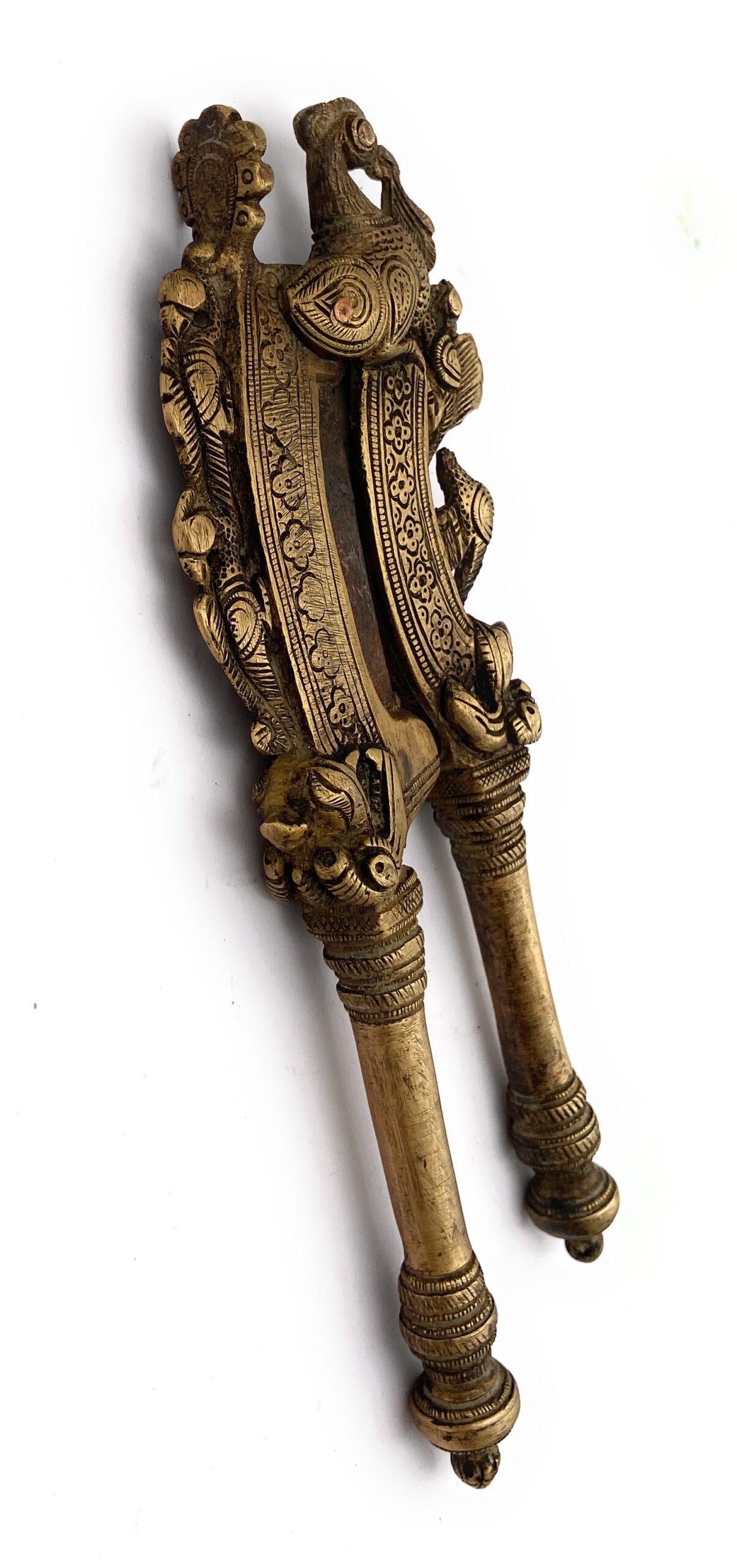 Bhunes Brass Antique Nut Cutter Sarota Beetel Betel Nut Cutter,Gold, 8 Inch, 1 Piece