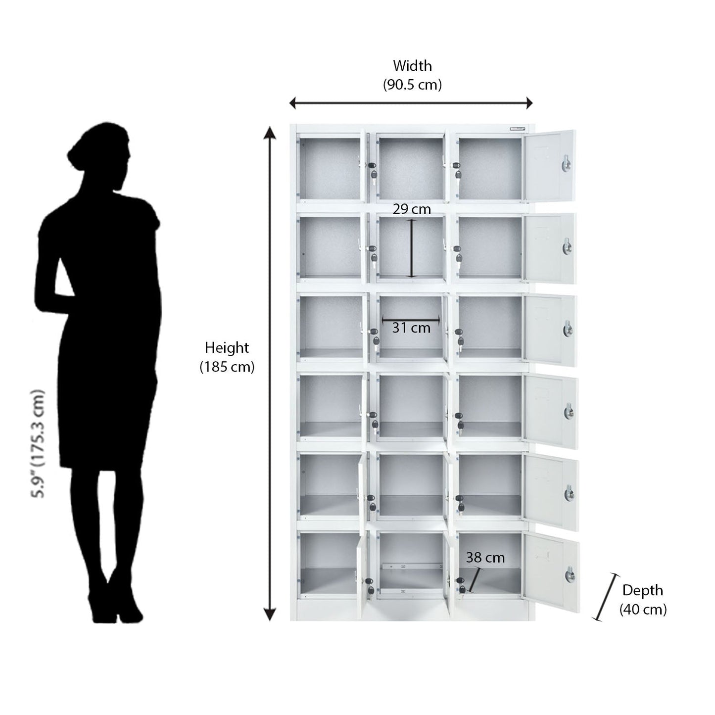 Nilkamal Magna 18 Personal Locker (Grey)