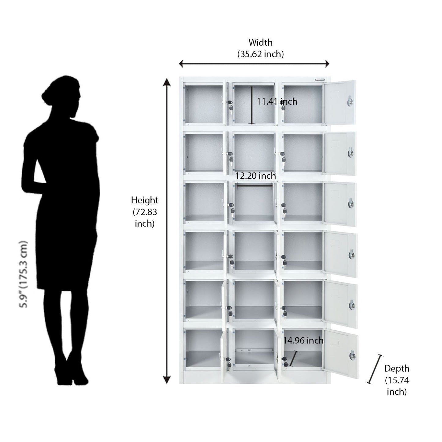 Nilkamal Magna 18 Personal Locker (Grey)